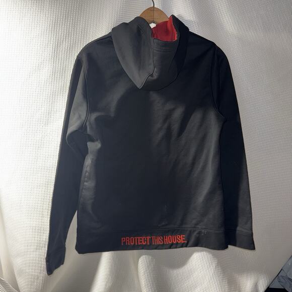 Size Small - Under Armour Hoodie Embroidered Black And Red - Picture 5 of 6